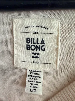 Billabong Cream Textured Crewneck Sweater thumbnail 4