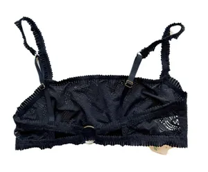 Aerie NWT Lace Mesh Bralette Bra Black Size Small S NEW thumbnail 7