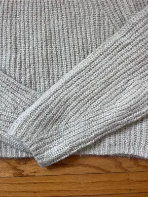 Isalis Cozy Crewneck Chunky Oversized Knit Sweater - Cream - Size S thumbnail 3