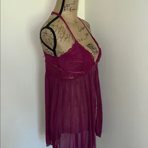 Chic Purple Halter Lingerie Size XL thumbnail 4