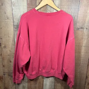 PINK Victoria's Secret Oversized Fleece Crewneck Sweatshirt Medium Berry Pink thumbnail 6