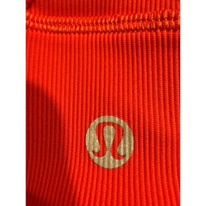 Lululemon Energy Bra High Neck‎ Ribbed Red Strappy Sports Bra Size 2 LW2CK9S thumbnail 5