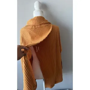 Free People NWT Women Large Orange Knit Sweater Top Lagenlook Boho Fall Cottage thumbnail 7