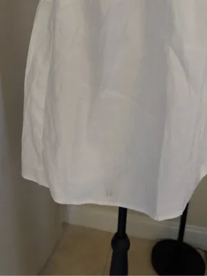 Reformation White Rib Knit Drop Waist Mini Dress Large Organic Cotton thumbnail 6