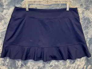 1899 | Tommy Bahama Racquet &‎ Paddle Ruffle Tennis Pickleball Skort Navy XL thumbnail 1