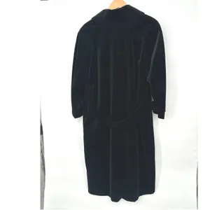 Vintage Panache Count Romi Women 6 Black Velvet Long Coat Opera Evening Glam USA thumbnail 6