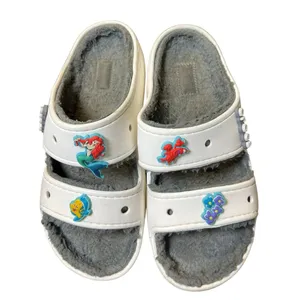 Crocs Baya Platform Sandal Unisex Women's 9 Men's 7 White Gray Slides thumbnail 5