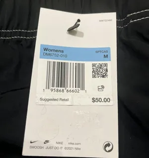 Nike Athletic Shorts Loose Fit High Rise Womens Medium Black DM6752-010 thumbnail 9