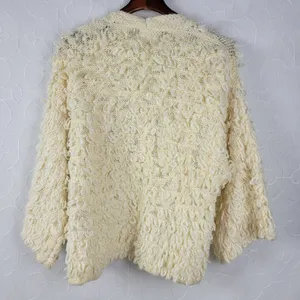 Anthropologie Akemi + Kin Loopy Knit Womens Cardigan One Size Cream Open Front thumbnail 6