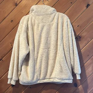 Joylab cream fleece quarterzip pullover sweatshirt thumbnail 6