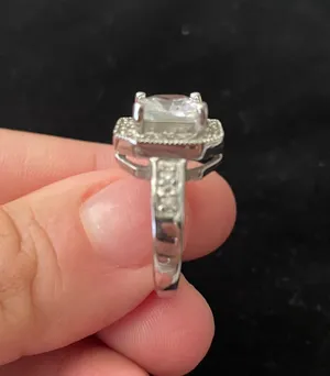 White Gold Engagement Ring Silver thumbnail 5