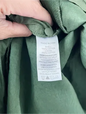Hill House Home Ellie Nap Olive Green Smocked Puff Sleeve Mini Dress thumbnail 9