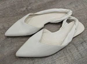 Topshop White Slingbacks Size 37 thumbnail 1