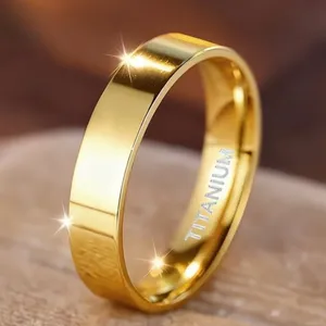 Women’s Luxury Collection 18k Gold Plated 4mm Polished Finish Band Size 6 thumbnail 3