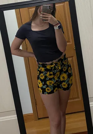Divided Sunflowers Shorts thumbnail 1
