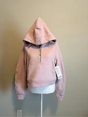 NWT Lululemon waist length oversized hooded scuba size xs/s porcelain pink thumbnail 8