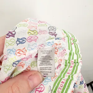 Victoria's Secret Womens Dream Angels Cotton Monogram Logo Boxer Pajama Shorts M thumbnail 4