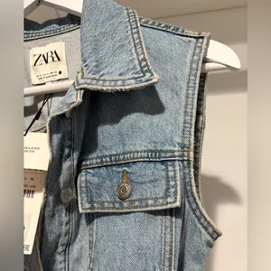 Zara denim mini sleeveless dress NWT thumbnail 5