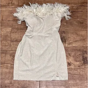 Princess Polly NWT Maniju shimmery feathered mini dress thumbnail 2