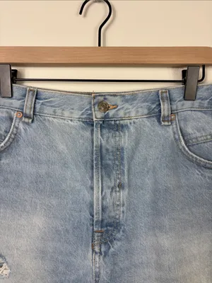 Free People We The Free Now Or Never Denim Shorts Women’s Size 33 Distressed thumbnail 3