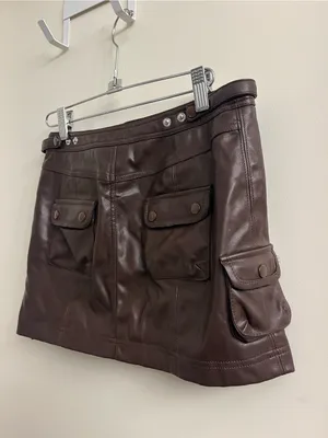 LPA Geronimo Faux Leather Mini Skirt XS thumbnail 7