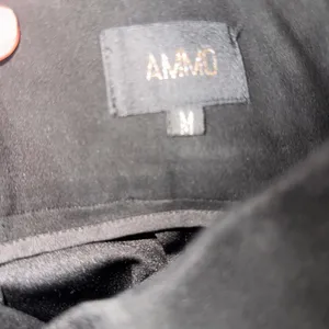 Ammo Suede High Rise Black Pants Gold Zipper Detail Size Medium. thumbnail 6