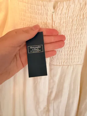 Abercrombie and Fitch cream slip dress thumbnail 4