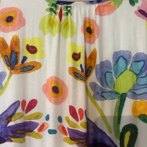Hayden Los Angeles Maxi Dress Watercolor Floral Lined 1XL Tiered Tassel Boho thumbnail 12