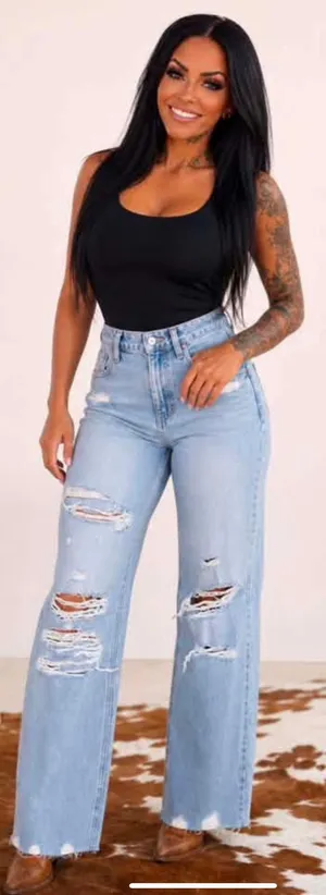 Vervet Flying Monkey Distressed Jeans thumbnail 1