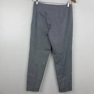 Piazza Sempione Jacqueline Trouser Pants Womens 40 Black White Stripe Career 25" thumbnail 10