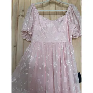 NWT Lulus Phenomenal Sweetness Pink Floral Burnout Bustier Maxi Dress Gala Sz XL thumbnail 4