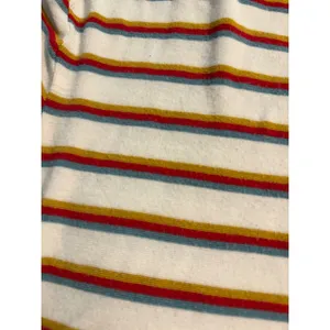 BP‎ T-Shirt Retro Striped White Multi-Color Short Sleeve Crop Tee Large thumbnail 5