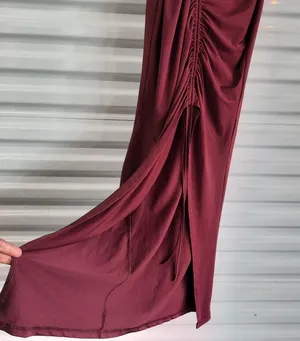 Women's Dress Size Small Burgundy Stretch Cocktail Party Dress Night Out Strappy thumbnail 3