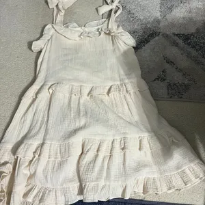 &merci tie shoulder ruffle pleated‎ dress small thumbnail 2