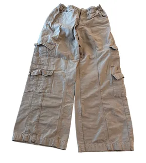 Motel‎ Size Small Women Carge Wide Leg Khaki Tan Brown Pants Y2K Trouser thumbnail 1