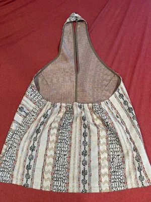 By Anthropologie Womens Large Halter Top Woven Boho Open Back Festival thumbnail 2