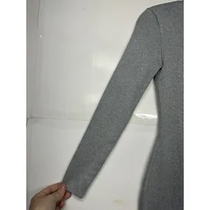Abercrombie & Fitch Women’s XS Light Gray Long Sleeve Bodycon Sweater Dress thumbnail 2