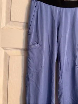 Women's Healing Hands Rachel 7-pocket Cecil Blue Scrub Pants Size Petite Small thumbnail 5