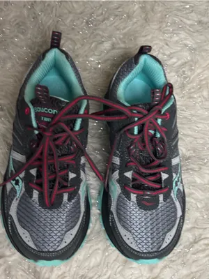 Saucony Women's Gray/Teal Trail Excursion Hiking Running Shoes Size USA 6 thumbnail 8
