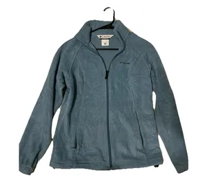Columbia Full Zip Fleece Jacket Long Sleeves Sea Wave Women's Size S thumbnail 1