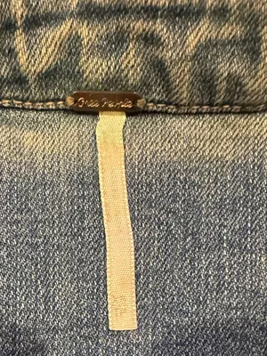 Free People Blue Denim Round Hem Jacket Xs thumbnail 8