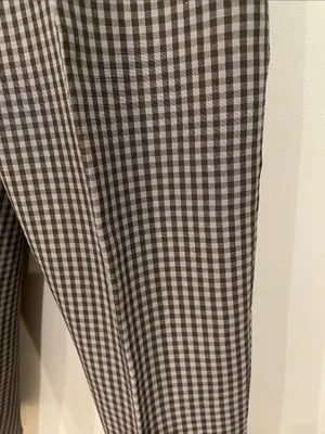 Women’s blue Check Dress Pants/ handmade with pockets thumbnail 4