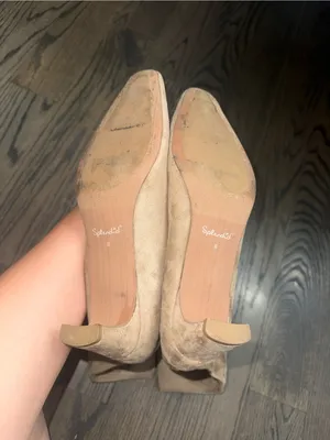 Splendid women’s beige suede heel boots thumbnail 3