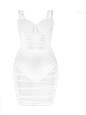 Leau Miami mesh white dress leau brand‎ Size Small NWT thumbnail 6