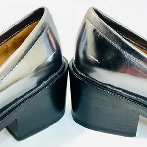 Coach Heath Block Heel Penny Loafer Mirror Metallic Leather size 9 EUC thumbnail 10