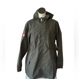 NWT Canada Weather Gear Large Green Hooded Rain Jacket DryGear Performance L thumbnail 2