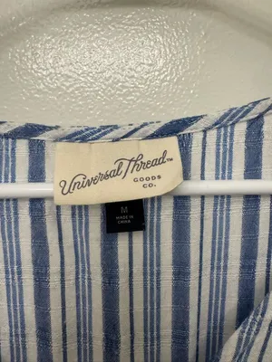 Universal Thread Striped Tie Front Top | Casual Feminine Summer Blouse thumbnail 4