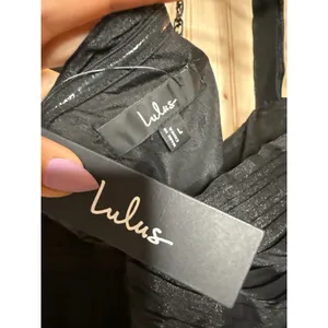 NWT Lulus Marvelous Impression Black Pleated Halter Cutout Maxi Dress Holiday L thumbnail 8