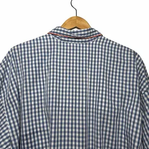 Polo Ralph Lauren Pajama Sleep Shirt Mens XL Blue Gingham Cotton Nightshirt Pony thumbnail 4