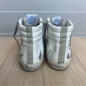 Golden Goose Women's Slide High Top Sneakers in White thumbnail 5